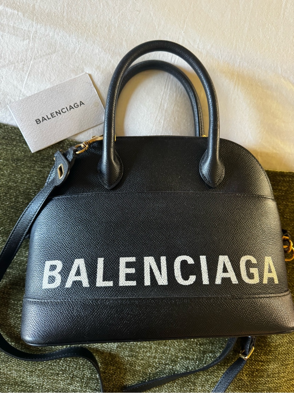 Balenciaga Black Satchel with White Logo - Picture 2 of 9